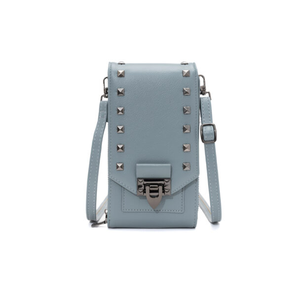 Rivet Design Shoulder Bags Mobile Phone Handbag Solid Color Crossbody Bags Women - Image 4