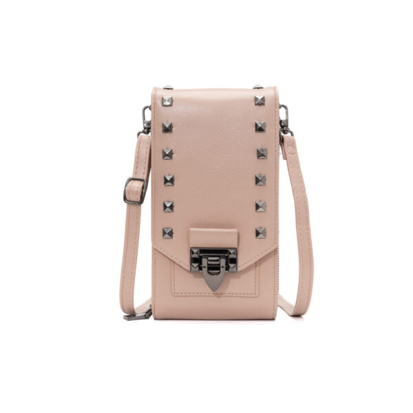 Rivet Design Shoulder Bags Mobile Phone Handbag Solid Color Crossbody Bags Women - Image 7