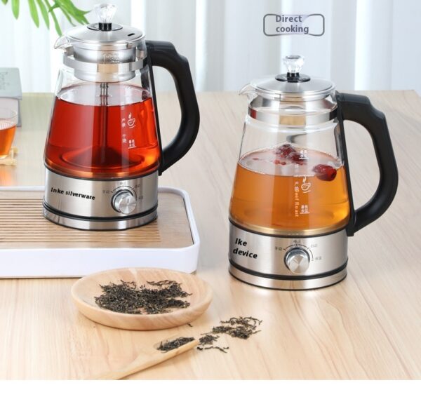 110v American Standard Household Tea Boiler Steam Spray Black Teapot Glass Electric Kettle Coffee Pot - Image 4