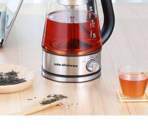 110v American Standard Household Tea Boiler Steam Spray Black Teapot Glass Electric Kettle Coffee Pot - Image 3